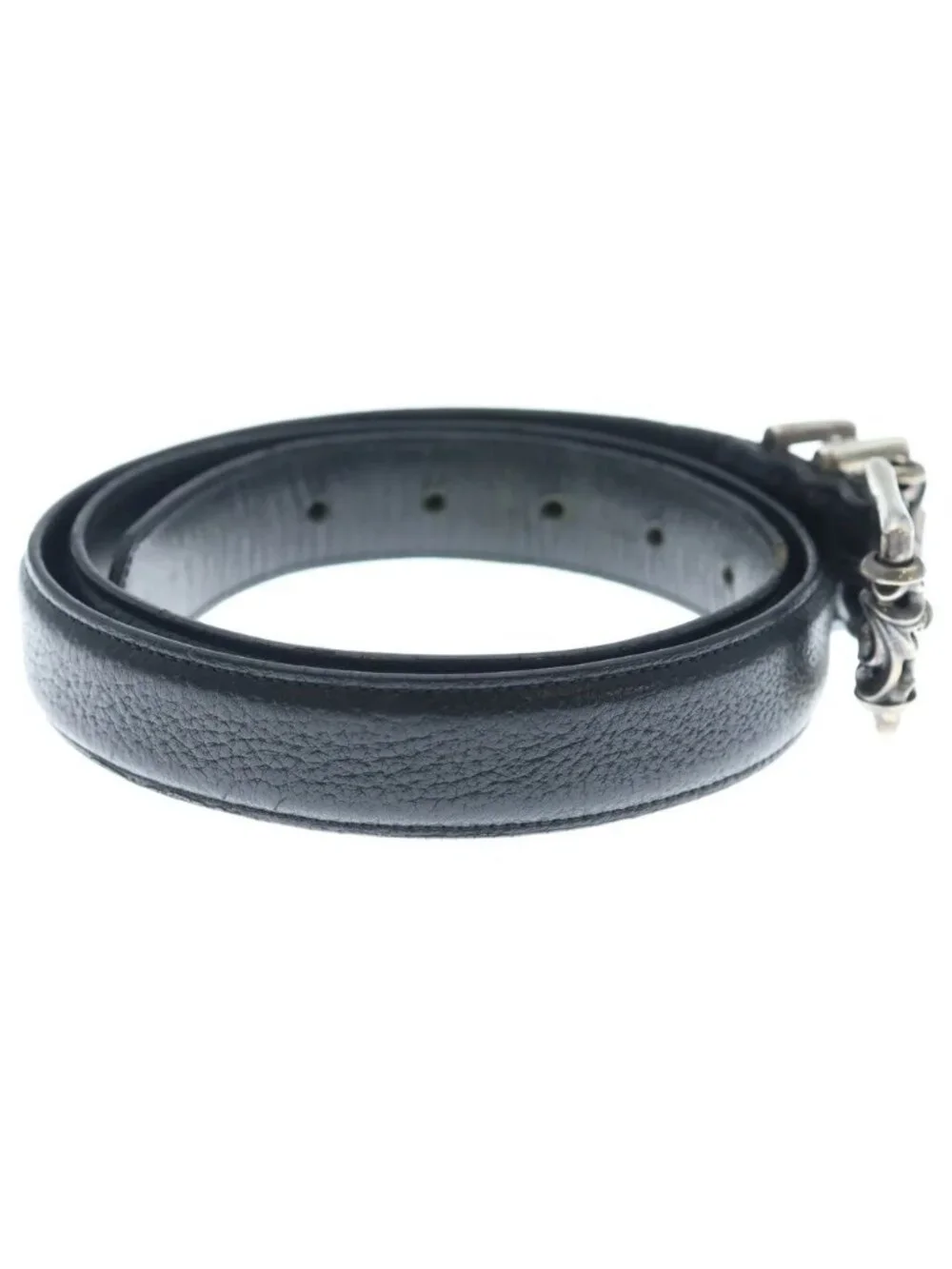Chrome Hearts 1.0 Roller 3 PC Leather Belt Black